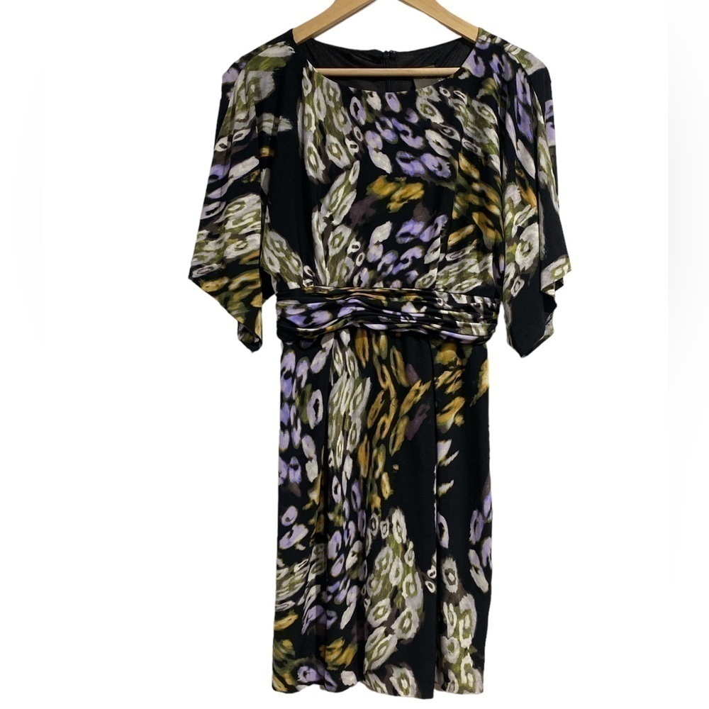 Taylor abstract‎ dress watercolor size 6 hidden back zipper